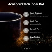 CUCKOO Micom Rice Cooker 6 Cup Uncooked / 12 Cup Cooked, Korean Fuzzy Logic Rice Cooker with Preset Timer & Keep Warm Setting, Versatile Food Steamer with Non-Stick Inner Pot, Pink (CR-0631F)