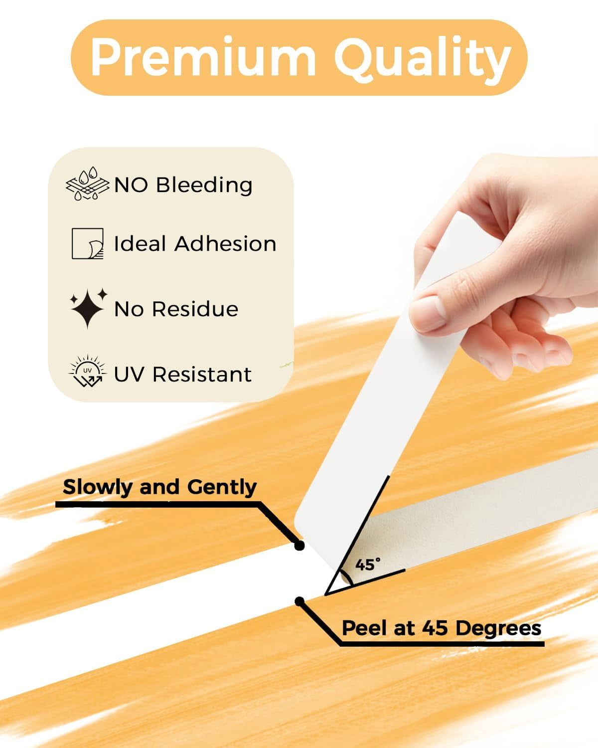 Masking Tape, Adhesive Painting Tape for General Purpose Beige White Color for Painting, Crafting, Arts, Home Use