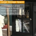 thumbnail image 2 of Sophia & William TV Stand for TVs up to 55" Storage Cabinet with 2 Glass Door, Black, 2 of 5