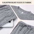 thumbnail image 3 of U2SKIIN Womens Fleece Pajamas Set, Soft Lightweight Sleepwear Pullover Lounge Pjs Set,(Light Grey Mel.M), 3 of 6
