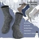 thumbnail image 3 of 5 pares de calcetines de lana de terciopelo grueso de color sólido para hombre, calcetines de invierno gruesos y cálidos, calcetines de senderismo, calcetines casuales suaves para hombre, 3 of 8