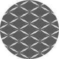 thumbnail image 1 of Ahgly Company Tapis Rond Lavable en Machine Intérieur Transitionnel Gris Loup Gris, 3 Pieds Rond, 1 of 7