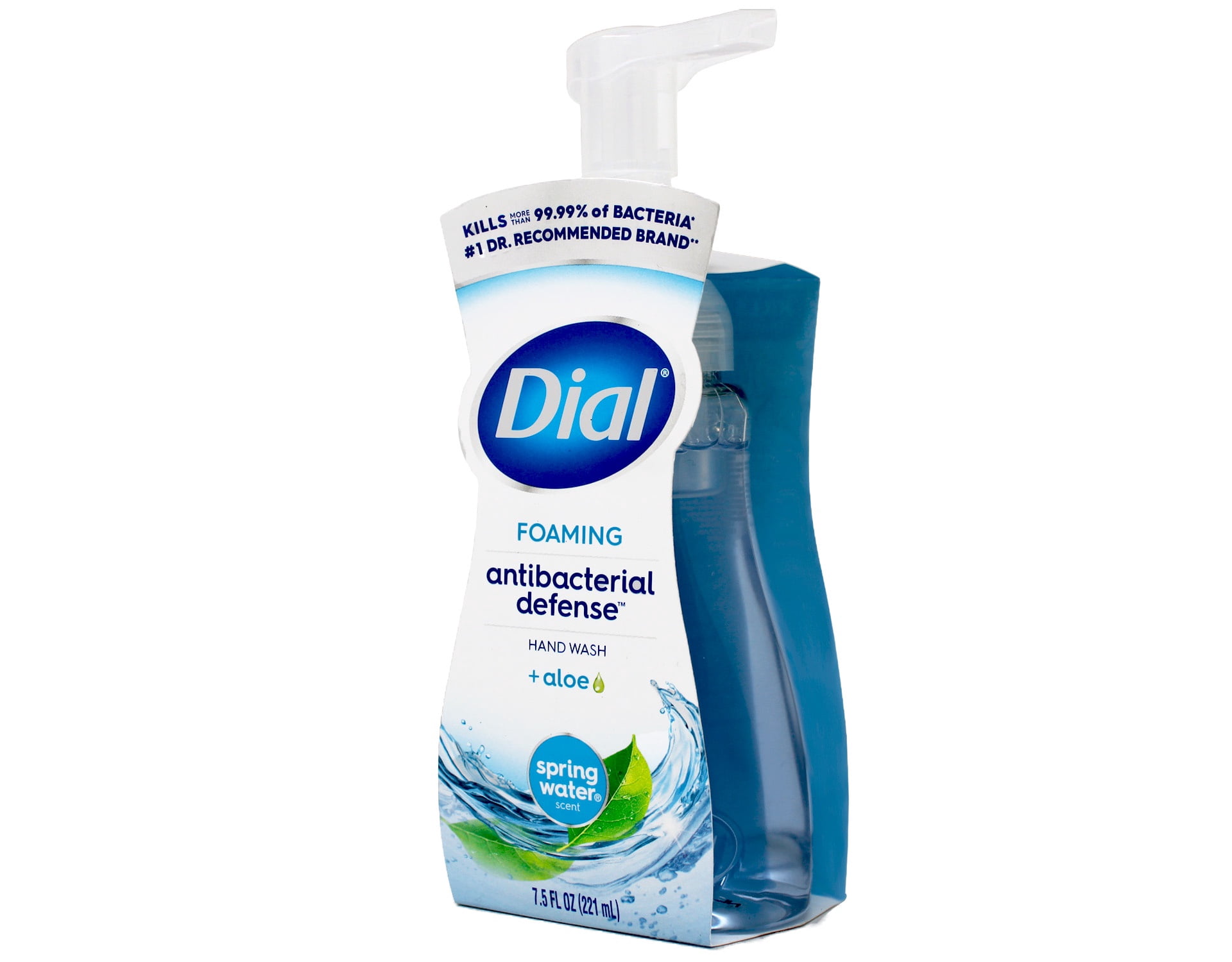 Dial Antibacterial Defense Foaming Hand Soap, Spring Water Scent, 7.5 fl oz Pack of 4