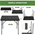 thumbnail image 4 of Bestoffice 34" Square Outdoor Foldable with Built in Carrying Handle and Height Adjustable, Black, 4 of 7