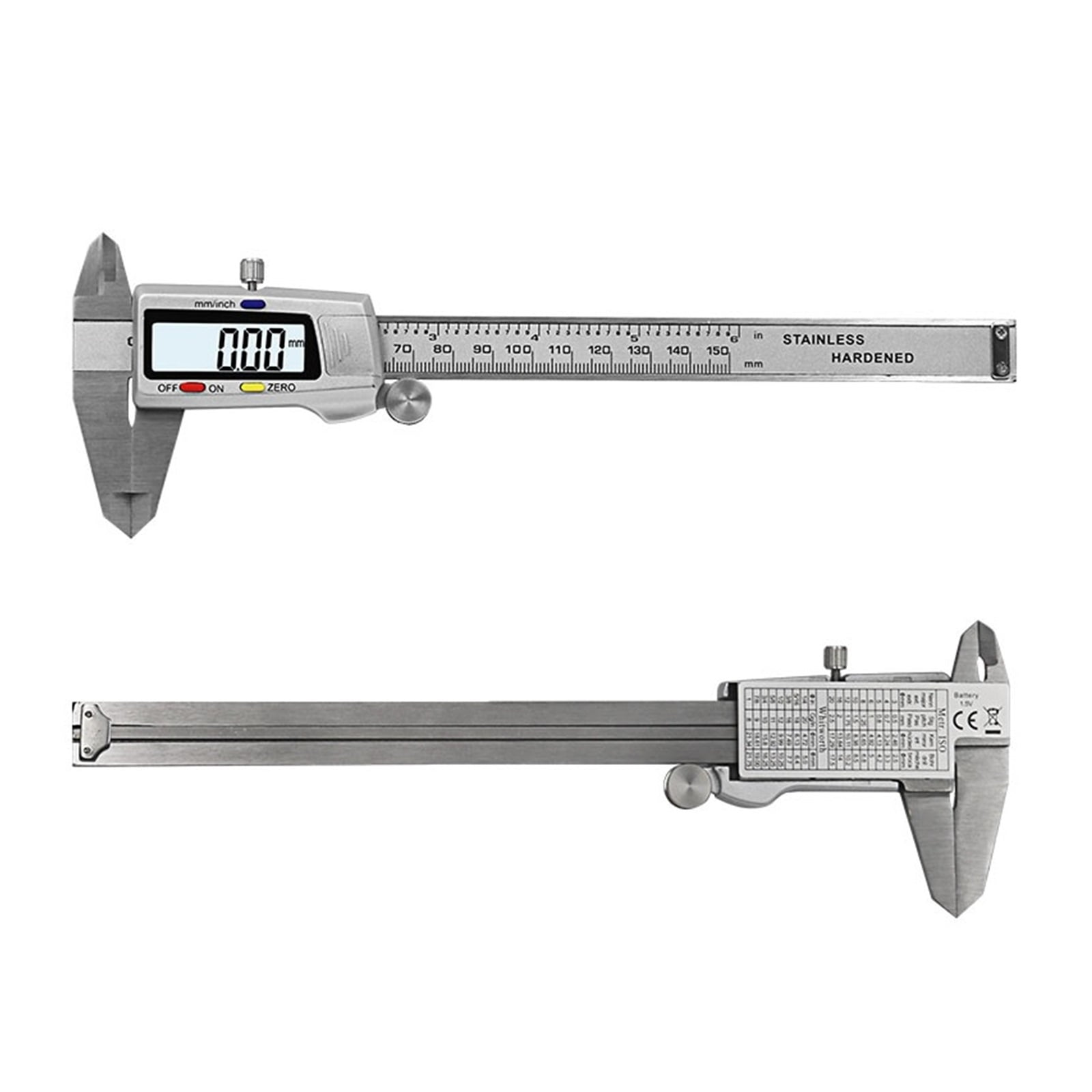 Measuring Tool Stainless Steel Digital Caliper 6 "150mm Measuring Instrument Vernier Calipers Ruler