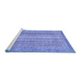thumbnail image 2 of Ahgly Company Machine Washable Indoor Square Abstract Blue Modern Area Rugs, 6' Square, 2 of 4