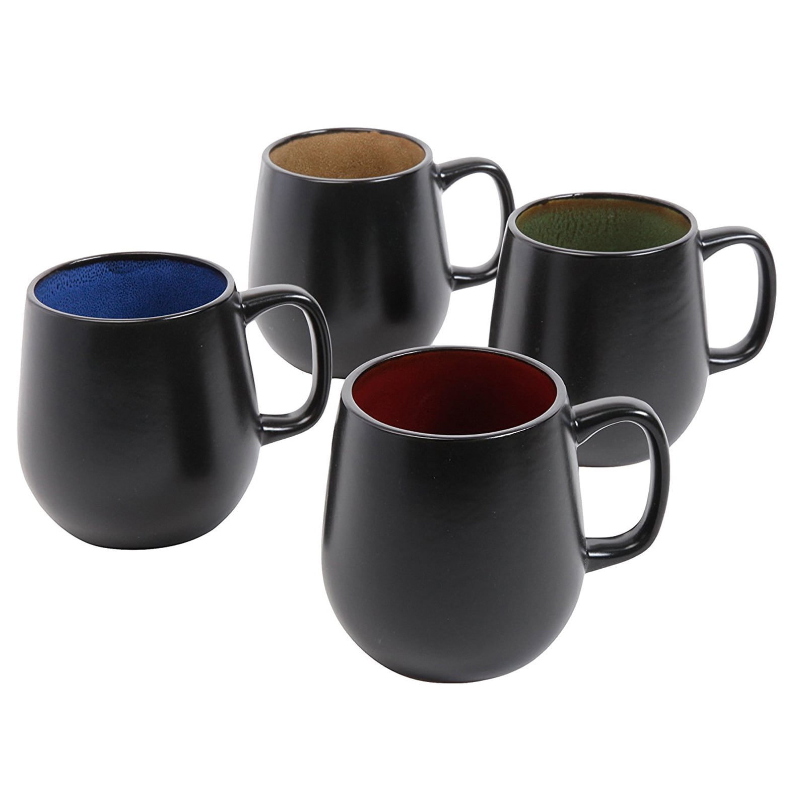 Gibson Soho Cafe 4 Piece Set of 20 oz. Stoneware Mugs in Assorted Colors