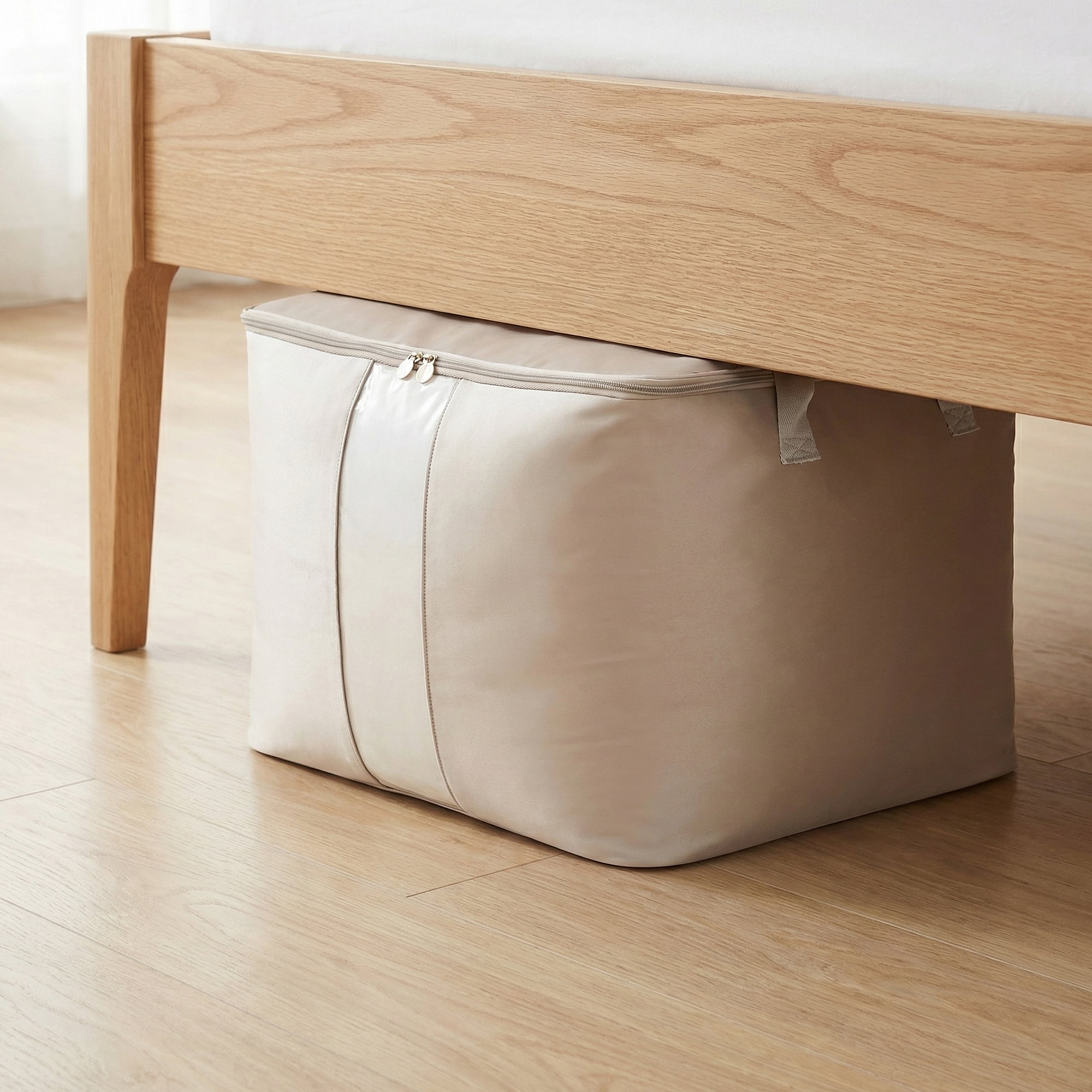 Unique Bargains Storage Bag for Closet Organizers with Handles Grey 15"x11.8"x11.8"