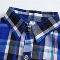 thumbnail image 3 of XBASW Toddler Baby Boys Short Sleeve Shirt Lapel Plaid Blouses Tops for Boys Summer Buttons up Shirt 1-5T, 3 of 10