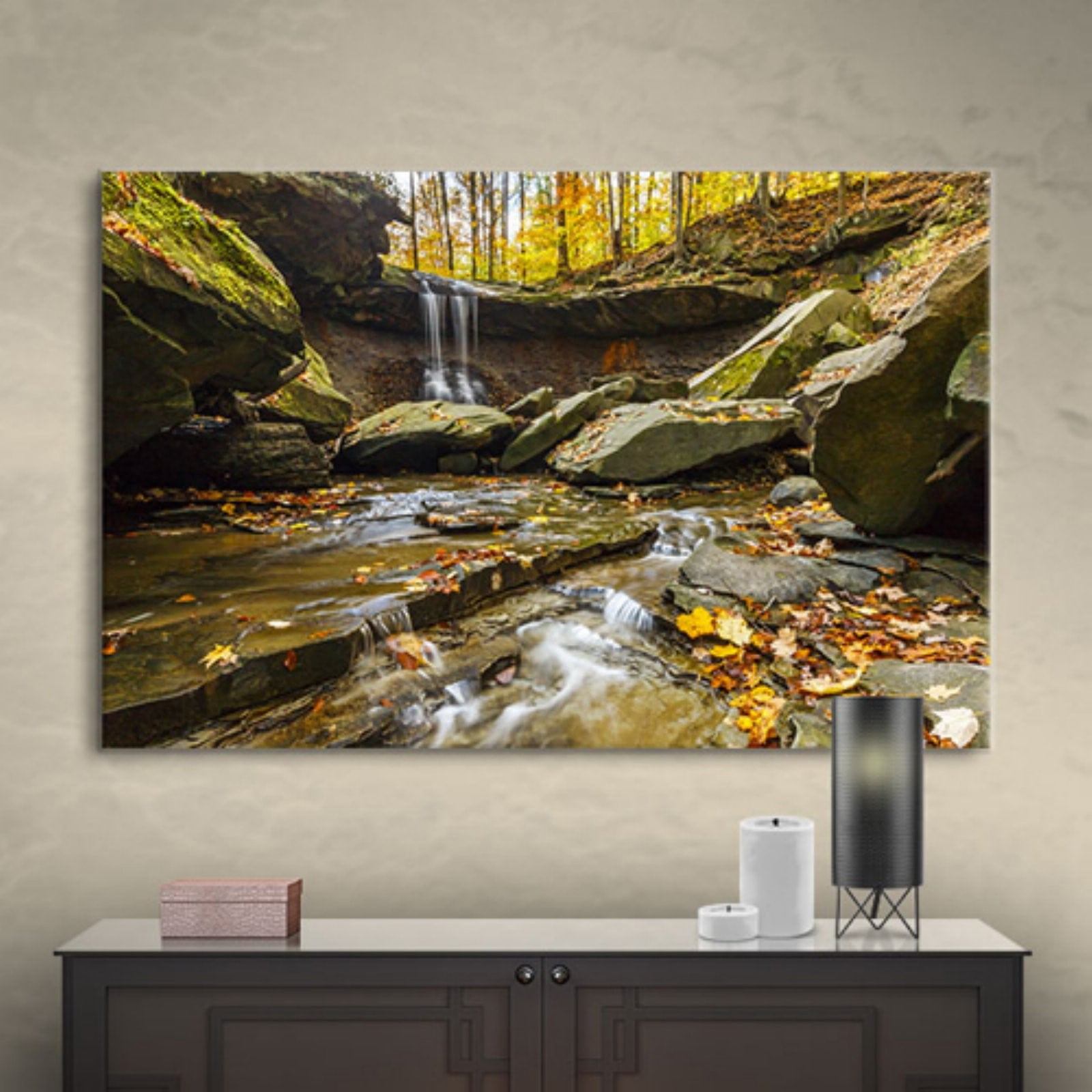 Cody York "Blue Hen Falls 3" Floater-Framed Gallery-Wrapped Canvas