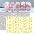 thumbnail image 4 of dianhelloya Nail Sticker Self Adhesive Strong Stickiness Removable Creative Pattern Easy to Apply Decorative Paper Easy-peel Nail Decal 3D Petal Manicure Decor Golden D, 4 of 8