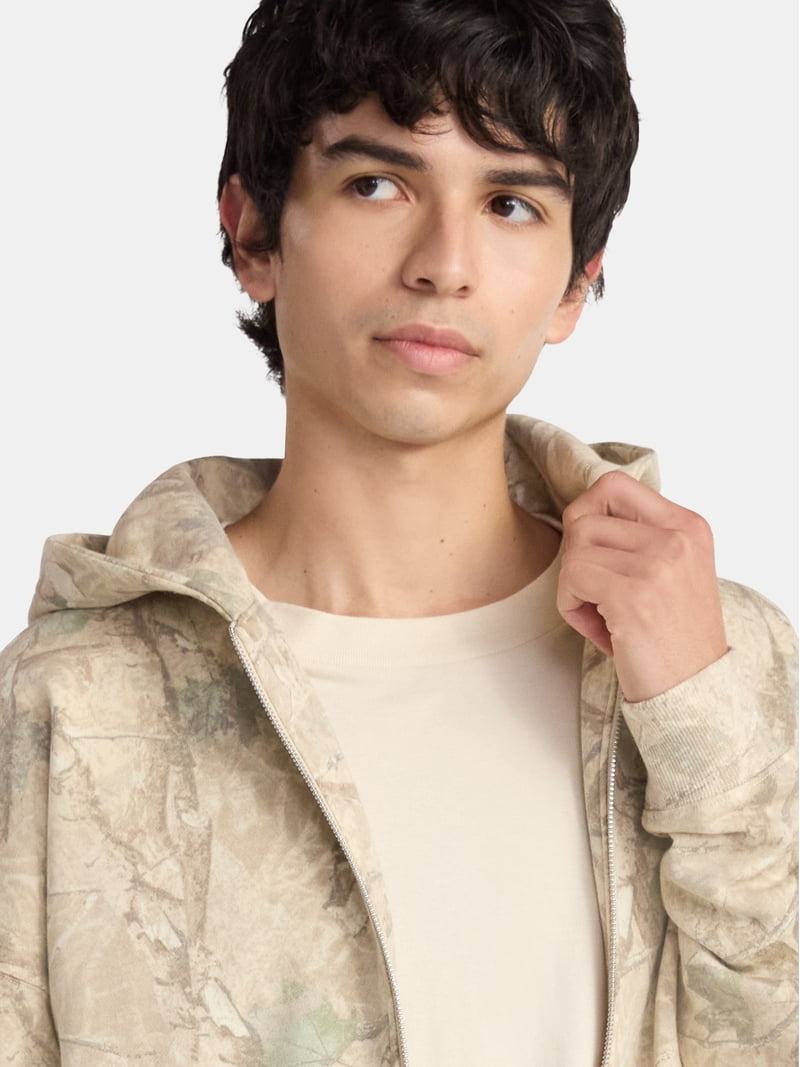 No Boundaries Zip Hoodie with Long Sleeves, Men's & Big Men's