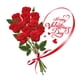 thumbnail image 5 of Pegatina de San Valentín para nevera, diseño de corazones y rosas, romántica para la pared del hogar. Estilo D, 5 of 9