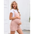 thumbnail image 2 of Women's Maternity Overall Shorts Casual Sleeveless Rompers Loose Strap Shorts Jumpsuit with Pockets, 2 of 5