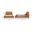 thumbnail image 6 of Aspen Vertical Tufted Modern Headboard Platform Bed Set Queen Caramel Tan Brown, 6 of 16