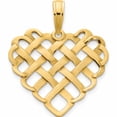 thumbnail image 4 of 14K Yellow Gold Fancy Heart Pendant Made In United States -Jewelry By Sweet Pea, 4 of 7