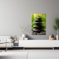thumbnail image 2 of ZHONGYUTONG Bathroom Zen Canvas Wall Art Zen Stones Picture Print Meditation Spiritual Painting Pebble Artwork for Yoga Decor Framed (12.00" x 18.00"), 2 of 5