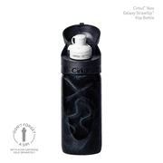 Cirkul StrawSip Flip 16oz Water Bottle, Galaxy Metallic Purple Black