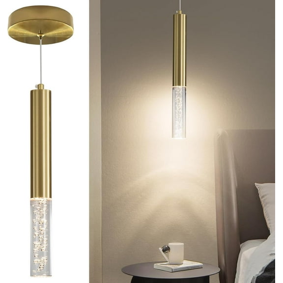 Modern Kitchen Island Pendent Lights Black Minimalist Ceiling Hanging Light Fixtures 3 Color 3000K/4500K/6500K Adjustable Height Mini Linear LED Chandeliers