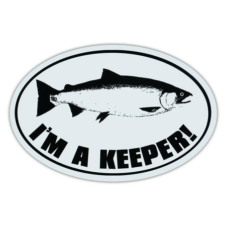 Oval Shaped Car Magnet - I'm A Keeper - Fishing, Fisherman, Fish - Cars, Trucks, SUVs, (Best Magnet For Fishing)