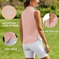 thumbnail image 4 of Pinspark Golf Polo Shirts for Women UV Protection Tennis Tank Top Sleeveless V Neck Active Tops Quick Dry, 4 of 6