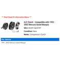 thumbnail image 2 of A/C Clutch - Compatible with 1993 - 2002 Mercury Grand Marquis 1994 1995 1996 1997 1998 1999 2000 2001, 2 of 2