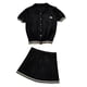 thumbnail image 4 of Conjunto de falda plisada para mujer, ropa deportiva transpirable de cintura alta para verano Negro, 4 of 8
