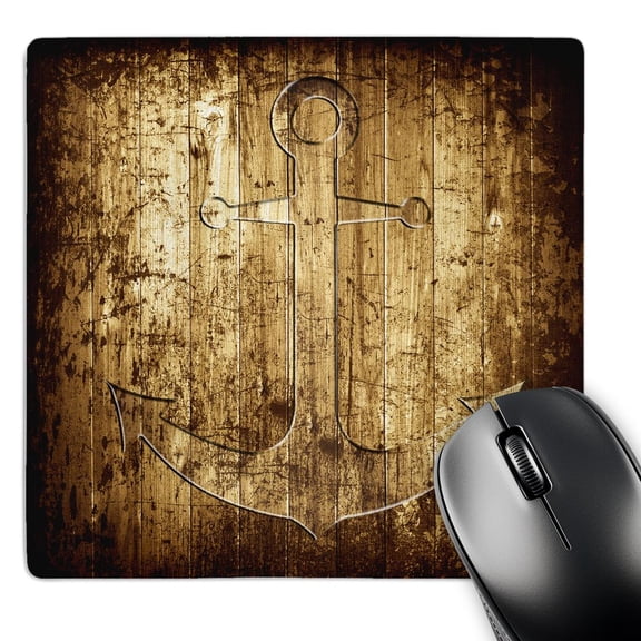 3dRose, Anchor on Wood Photo, MousePad