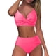 thumbnail image 4 of Augper Fashion Women's Sleeveless Solid Bikini Set Swimsuit Push-Up Padded Swimwear Swimsuit Beachwear, 4 of 7