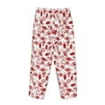 thumbnail image 5 of Naloa Red Football Print Women’s Ultra-Soft Comfy Pajama Lounge Pants with Pockets & Drawstring, 5 of 8