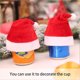 thumbnail image 3 of Bewildely 10 unids Mini Sombrero de Santa para Copas de Champán Altavoz Bluetooth Decoración Tela de Terciopelo Encantador Mini Sombreros de Navidad Kits de decoración para fiestas Bewildely HA017504-00, 3 of 6