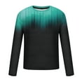 thumbnail image 5 of Mens Big and Tall T Shirts S-5X Plus Size Long Sleeve Crewneck Pullover T-Shirts Casual Basic Gradient Printed Comfort Regular Tops Tshirts, 5 of 5