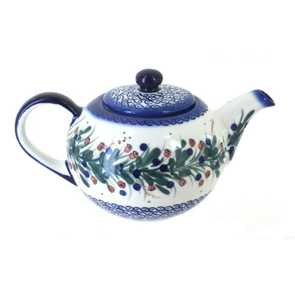 Blue Rose Polish Pottery Berry Large Teapot