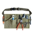 thumbnail image 1 of Canvas Tool Belt with Multiple Pockets Adjustable Waist Strap for Electrician Tool Storage Accessory Handyman Carpenter, 1 of 8