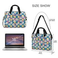 thumbnail image 3 of FORMRS 16" Laptop Bag Carrying Sleeve Case with Handle Travel Shoulder Briefcase, Blue Checkered Daisy, 3 of 8
