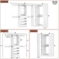thumbnail image 3 of Homieasy 96"-128" 2-Piece Freestanding Closet System, Corner Wardrobe Organizer with Drawers & Shelves for Bedroom/Living Room，White, 3 of 6