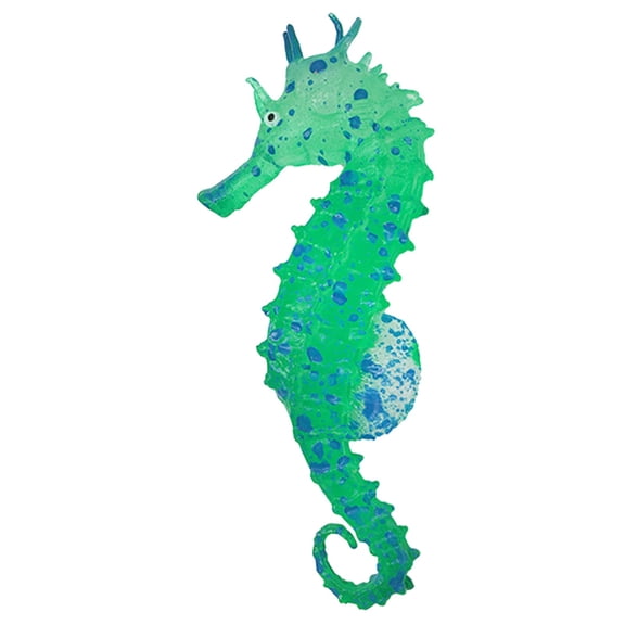 Uanit Glow in the Dark Silicone Simulated Seahorse Aquarium Decorations - Fluorescent Underwater Scene Ornaments for Fish Tank, Lifelike Aquatic Theme Accessory