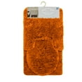 thumbnail image 5 of Mary 3 Piece Bathroom Rug Set, Luxury Soft Plush Shaggy Thick Fluffy Microfiber Bath Mat, Countour Rug, Toilet Seat Lid Cover, Non-slip Rubber Back, Floor Mats Water Absorbent, Orange, 5 of 5