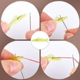 thumbnail image 6 of 1 Set 50Pcs Fish Shape Sewing Machine Needle Threaders Quick Sewing Threader Needle Guide Tool Plastic Sewing Wire Loop Light Khaki 32x7x4mm, 6 of 6
