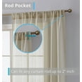 thumbnail image 3 of THD Scarlett Semi Sheer Pocket Top & Back Tab Lightweight Window Curtains Drapery Panels, 2 Panels, 3 of 4