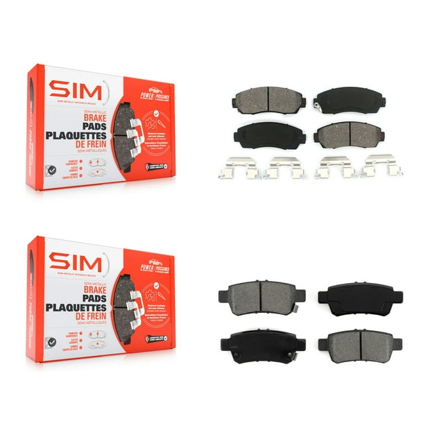 SIM Front Rear Semi-Metallic Brake Pads Kit for Car 2005-2010 Honda Odyssey KSM-100050