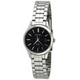 thumbnail image 2 of SXDC41 Women's Silver Steel Bracelet With Black Analog Dial Watch NWT, 2 of 2