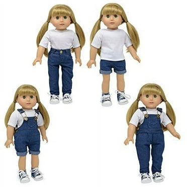 The New York Doll Collection Denim Overalls for 18 inch Dolls - for Toddlers, Girls,
