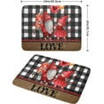 thumbnail image 2 of Dish Drying Mat Valentines Buffalo Plaid Love Gnome Valentine''s Day Decor Washable Fast Drying Pad Dish Drainer Mat for Kitchen Counter Sinks Refrigerator, 18 x 24 Inch, 2 of 6
