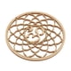 thumbnail image 1 of Letrero de pared de madera con forma de Flor de la Vida, arte de pared de madera tallada, decoración del hogar, posavasos hechos a mano, artesanía, adorno de geometría sagrada Alto 14cm, 1 of 3