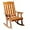 Teak, variant on VINGLI Outdoor Rocking Chair, Heavy Duty 600 LBS Wooden Rocking Chair with Comfortable Backrest, Weatherproof Patio Rocker with Ergonomic Design, Solid Fir Wood Rocking Chair for Patio, Garden, White