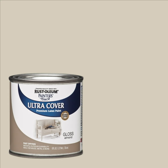 Almond, Rust-Oleum Painter's Touch Ultra Cover Gloss, Half Pint, 6 Pack