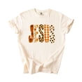thumbnail image 3 of Jesus Shirt for Women Floral Leopard Christian Easter Graphic Tee, Ivory Shirt, 2XL, 3 of 8