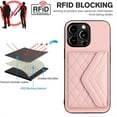 thumbnail image 4 of ELEHOLD Wallet Crossbody Case for iPhone 13 Pro Max Case with Flip Card Slots RFID Blocking Function Magnetic Closure Stand Detachable Crossbody Shoulder Strap for Women Girls,pink, 4 of 8