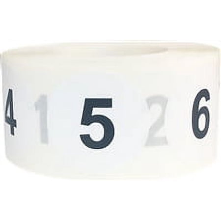 Black Consecutive Number Labels, 1-10 Repeating | 1" inch - 50 Sets, 500 Pack | InStockLabels.com